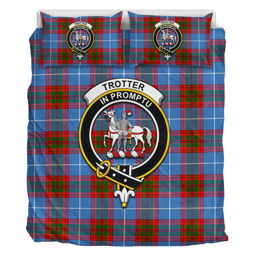 Trotter Tartan Bedding Set with Family Crest - Tartan Vibes Clothing