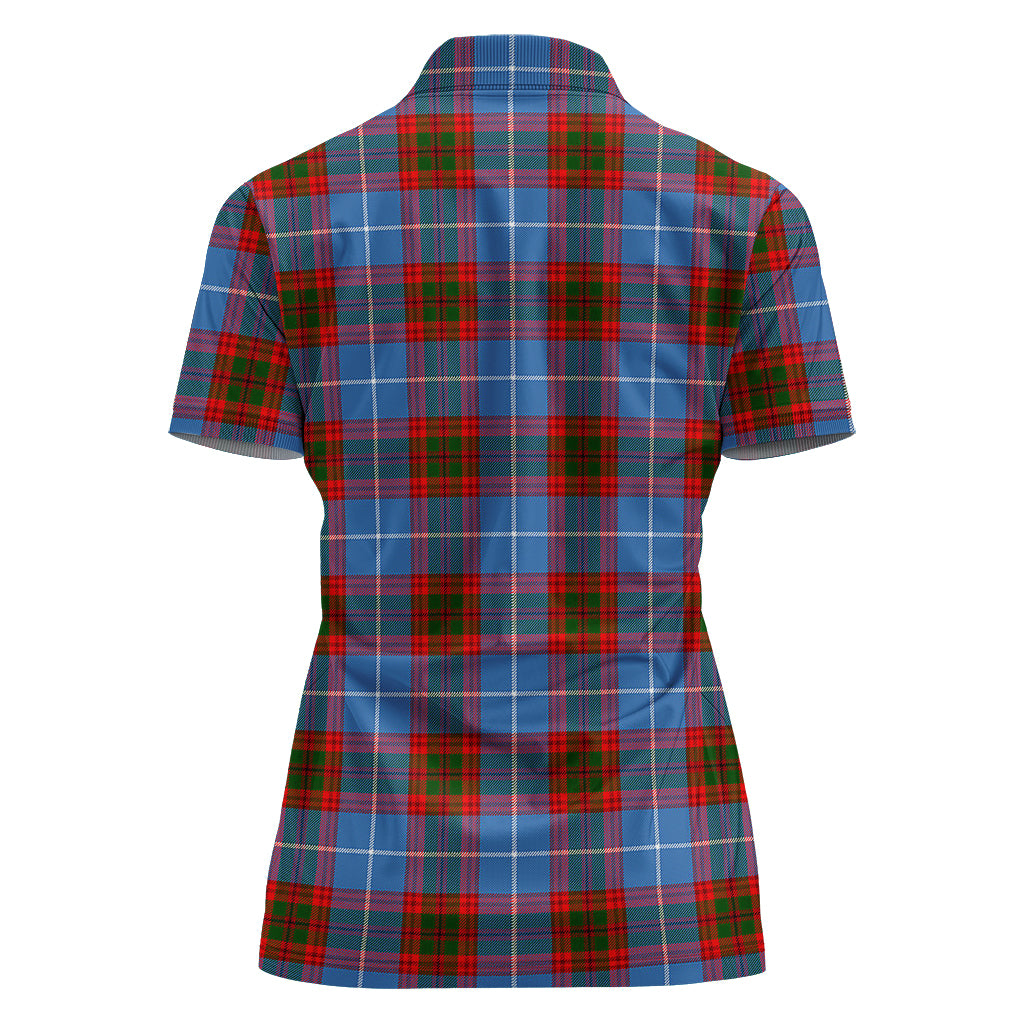 trotter-tartan-polo-shirt-with-family-crest-for-women