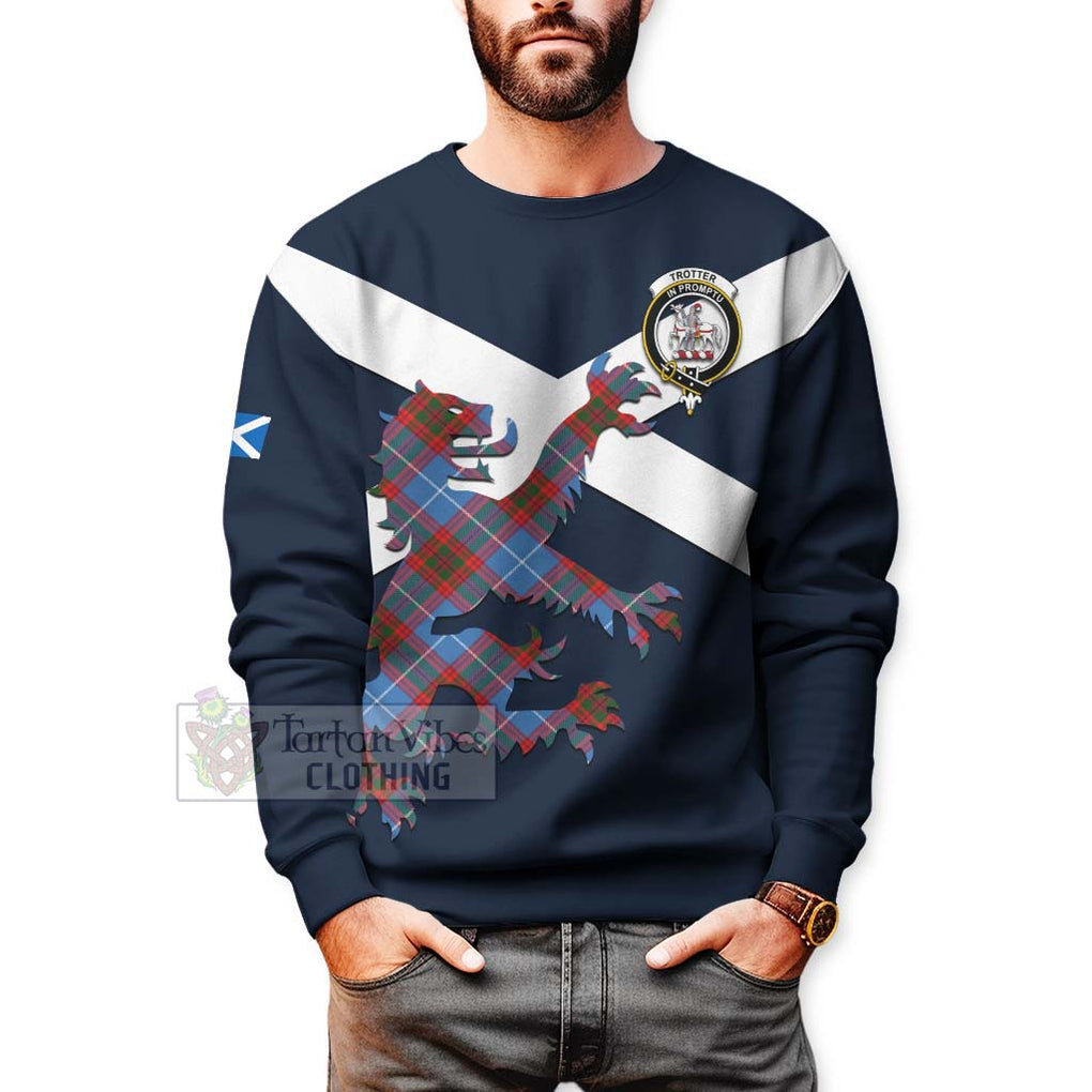 Trotter Tartan Lion Rampant Sweatshirt Proudly Display Your Heritage with Alba Gu Brath and Clan Name - Tartan Vibes Clothing