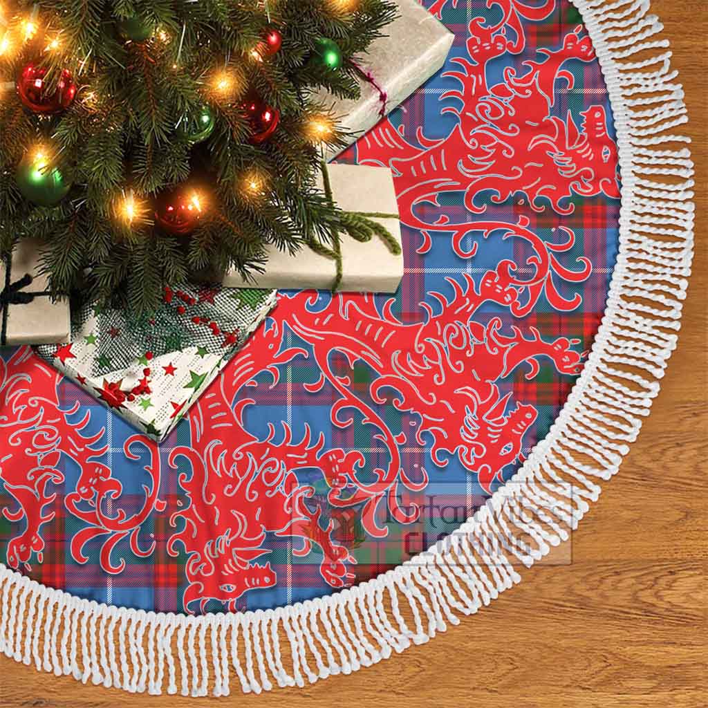 Trotter Tartan Christmas Tree Skirt Lion Rampant Style - Tartan Vibes Clothing