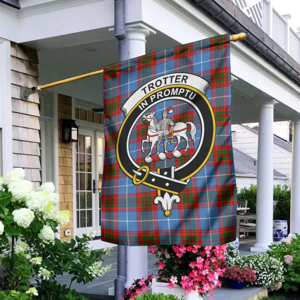 Trotter Tartan Flag with Family Crest - Tartan Vibes Clothing