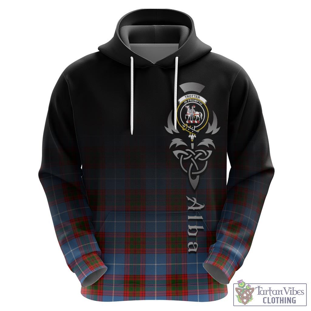 Trotter Tartan Hoodie Featuring Alba Gu Brath Family Crest Celtic Inspired - Tartan Vibes Clothing