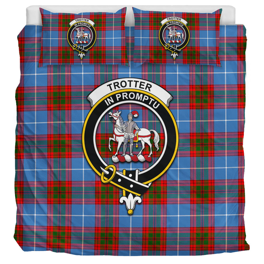 Trotter Tartan Bedding Set with Family Crest UK Bedding Set UK Super King 104*94 inch - Tartan Vibes Clothing