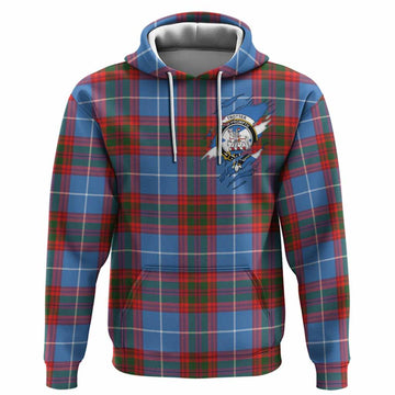 Trotter Clan Crest In Me Tartan Hoodie Scotland Flag Style