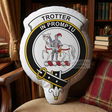 Trotter Clan Crest Shaped Throw Pillow, Scottish Clan Badge Decorative Pillow