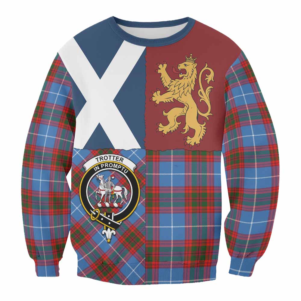 Trotter Crest Tartan Sweatshirt with Lion Rampant Saltire Style