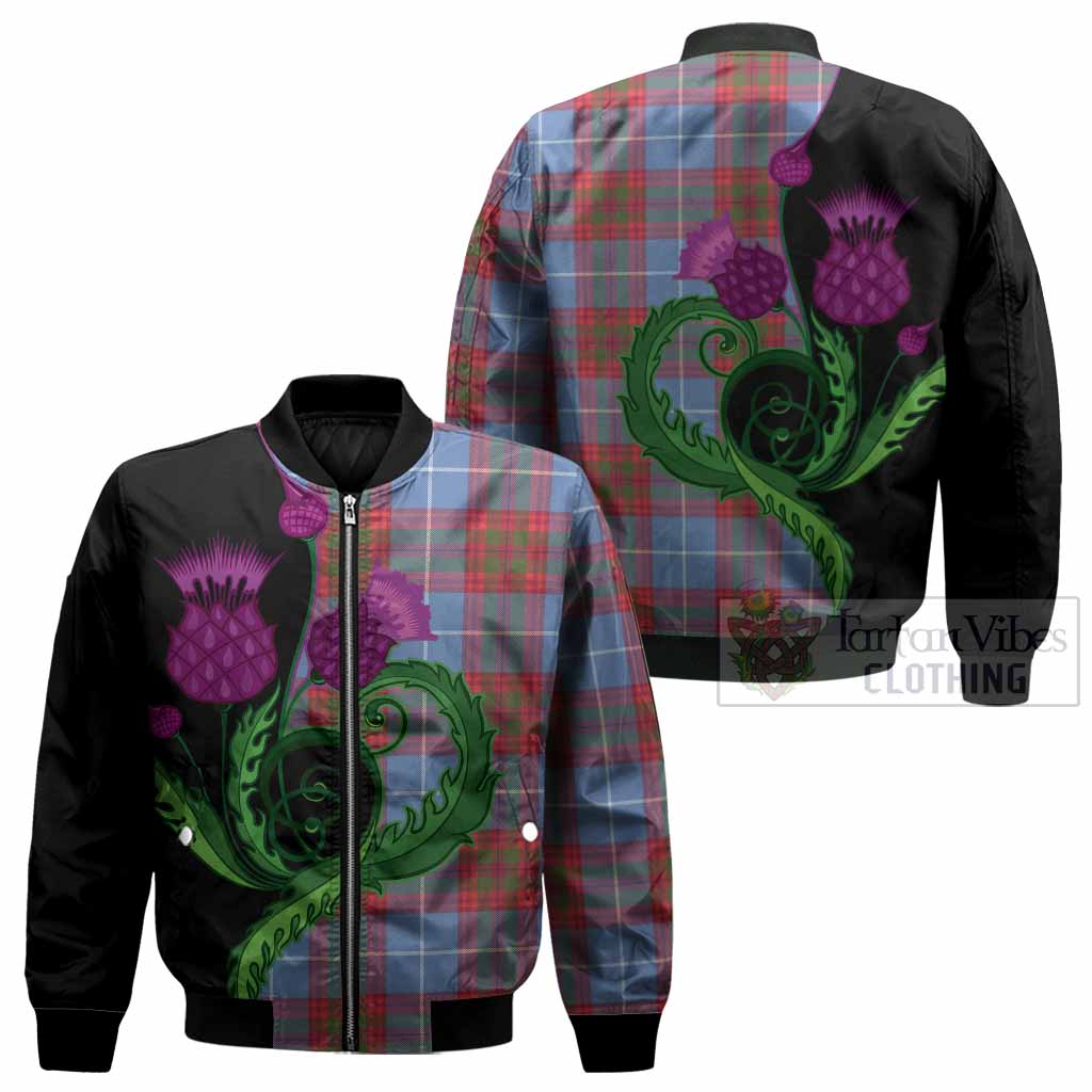Trotter Tartan Bomber Jacket Traditional Scottish Thistle