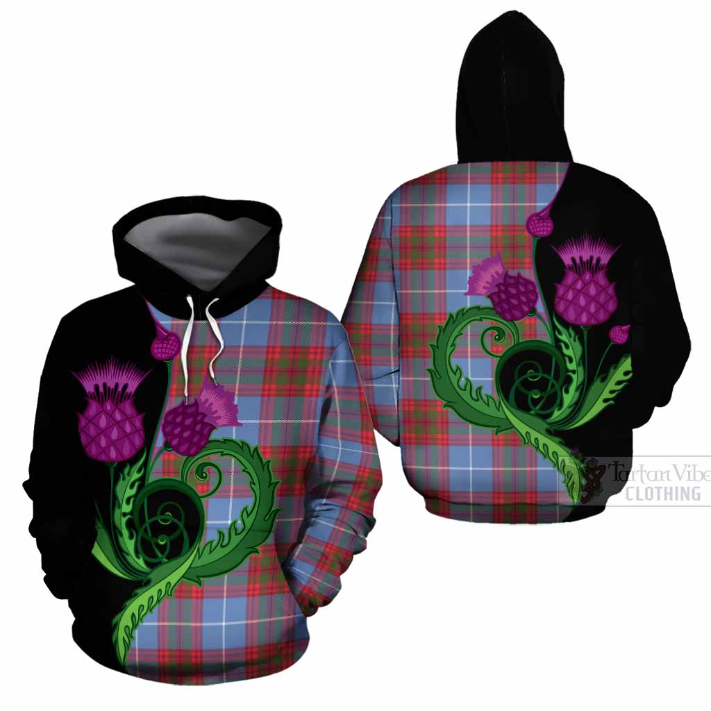 Trotter Tartan Cotton Hoodie Traditional Scottish Thistle