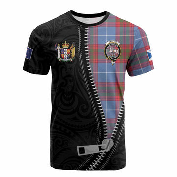 Trotter Tartan Cotton T-shirt New Zealand Pattern Unique Zipper Stylized