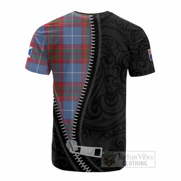 Trotter Tartan Cotton T-shirt New Zealand Pattern Unique Zipper Stylized
