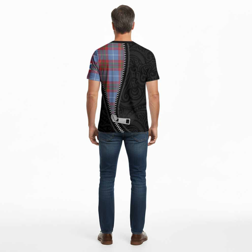 Trotter Tartan Cotton T-shirt New Zealand Pattern Unique Zipper Stylized