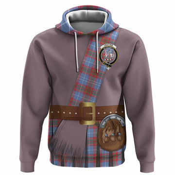 Trotter Tartan Crest Hoodie Kilt Costume Style