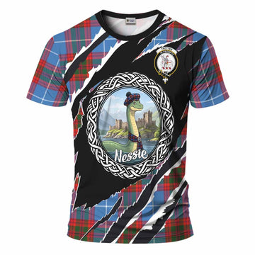 Trotter Tartan Crest Loch Ness Monster T-Shirt Celtic Knot Nessie Art