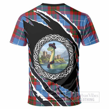 Trotter Tartan Crest Loch Ness Monster T-Shirt Celtic Knot Nessie Art