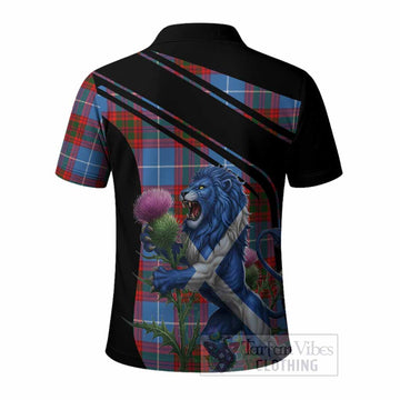 Trotter Tartan Crest Polo Shirt Scottish Lion Rampant Thistle - Tartan Vibes Clothing