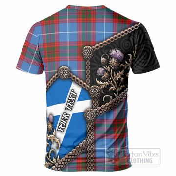 Trotter Tartan Crest T-Shirt Scottish Thistle Loch Ness Monster