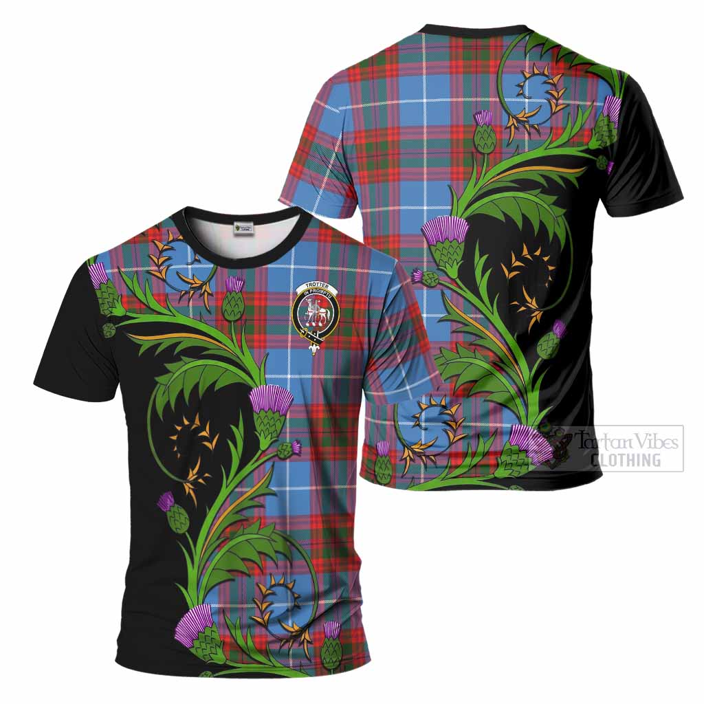 Trotter Tartan Crest T-Shirt Scottish Thistle Pride Heritage Art