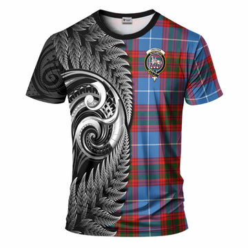 Trotter Tartan Crest T-Shirt With New Zealand Silver Fern Maori Koru