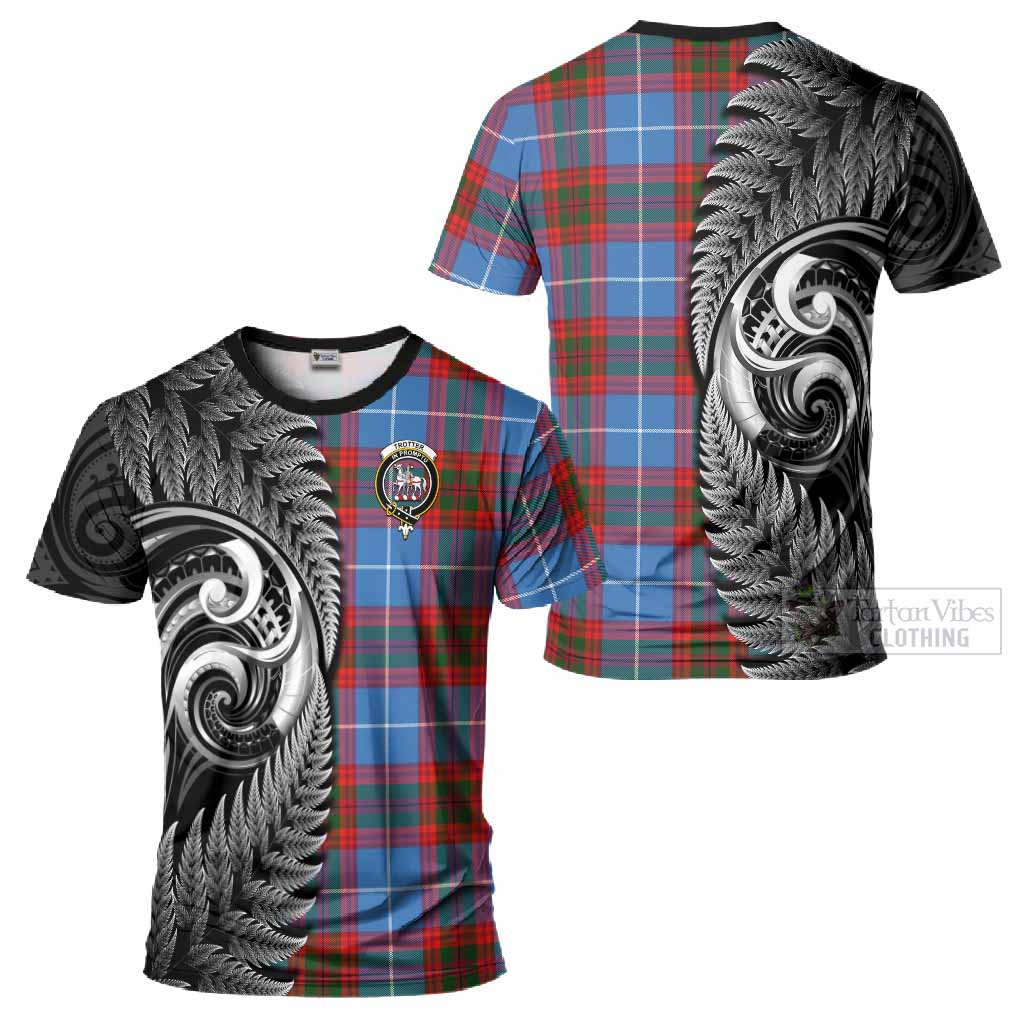 Trotter Tartan Crest T-Shirt With New Zealand Silver Fern Maori Koru