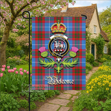Trotter Tartan Family Crest Garden Flag Royal Thistle Welcome Style - Tartan Vibes Clothing