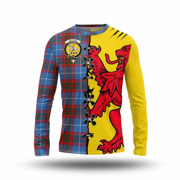 Trotter Tartan Family Crest Long Sleeve T-Shirt Lion Rampant Honor