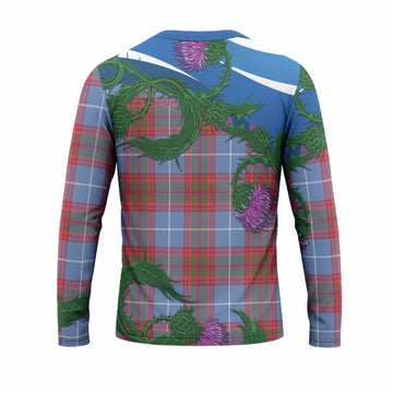 Trotter Tartan Family Crest Long Sleeve T-Shirt Thistle in Minimalism