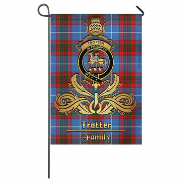 Trotter Tartan Garden Flag with Highland Thistle Cherish Family Crest Style
