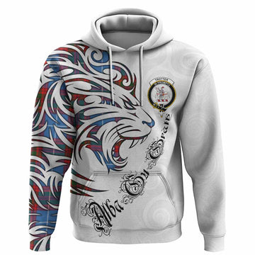 Trotter Tartan Lion Roar Hoodie Alba Gu Brath with Celtic Motifs