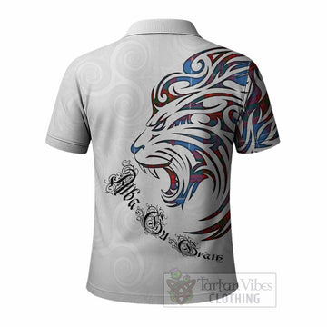 Trotter Tartan Lion Roar Polo Shirt Alba Gu Brath with Celtic Motifs