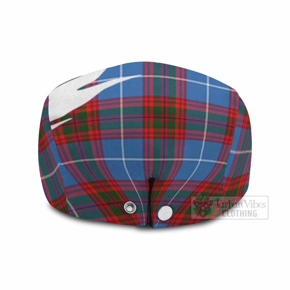 Trotter Tartan Loch Ness Monster Scottish Heritage Art Flat Cap, Jeff Cap