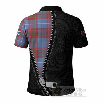 Trotter Tartan Polo Shirt New Zealand Pattern Unique Zipper Stylized