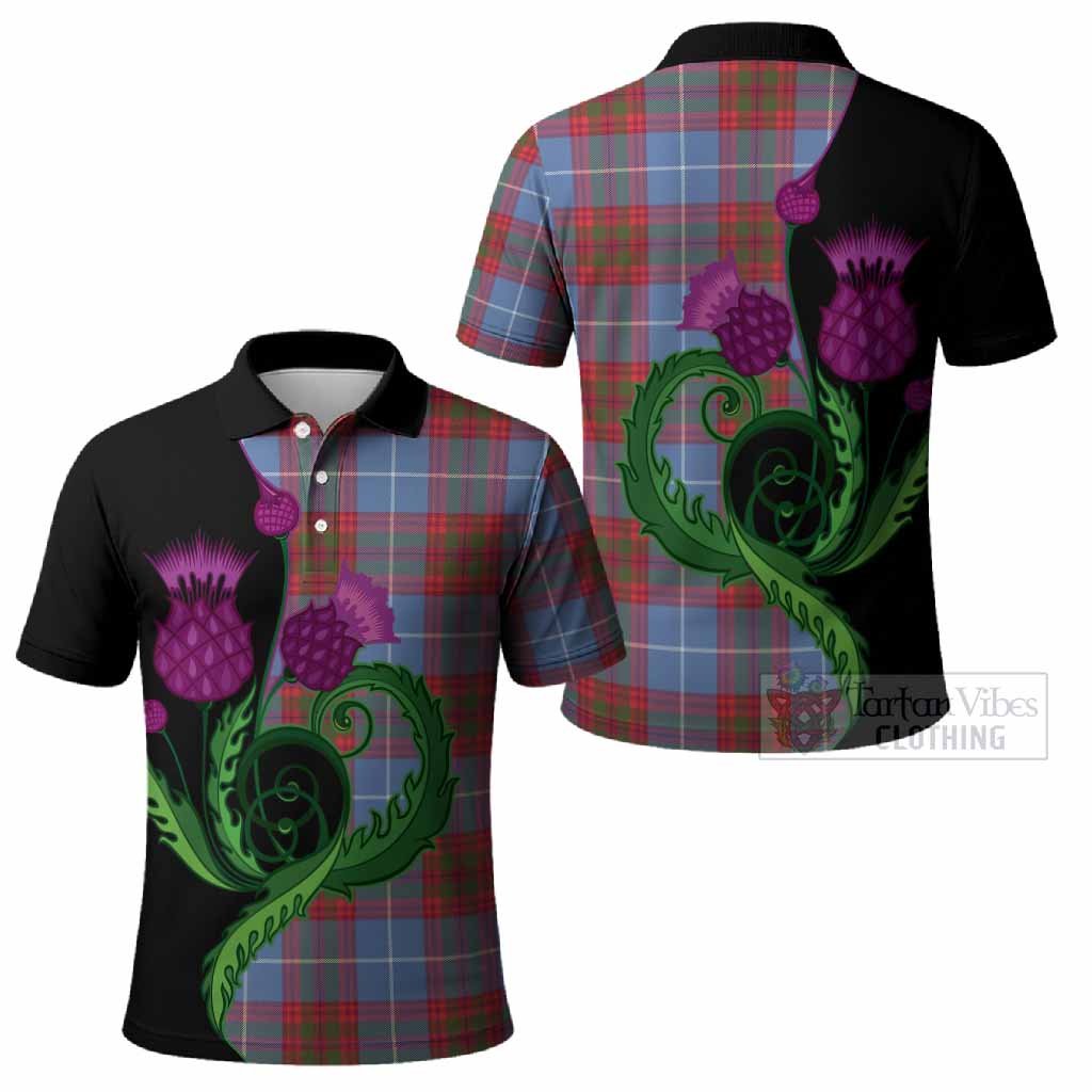 Trotter Tartan Polo Shirt Traditional Scottish Thistle