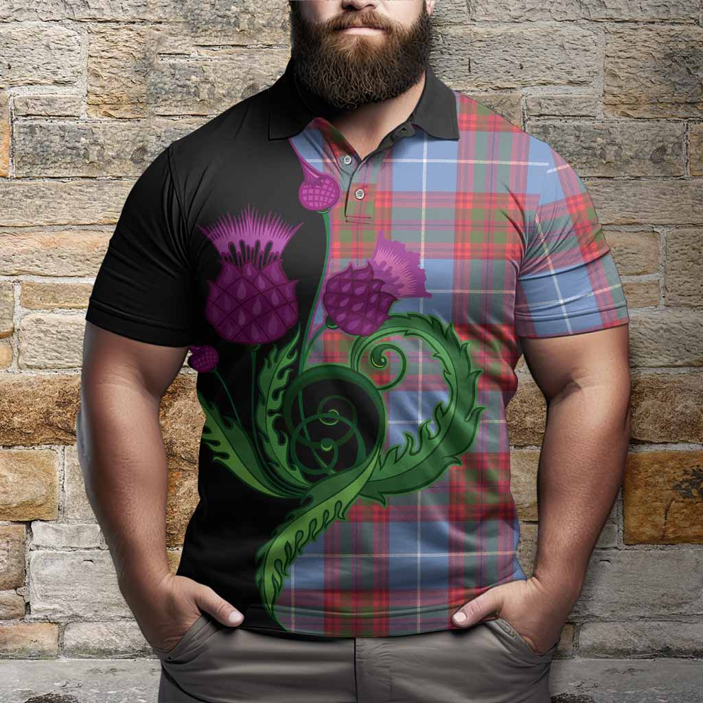 Trotter Tartan Polo Shirt Traditional Scottish Thistle