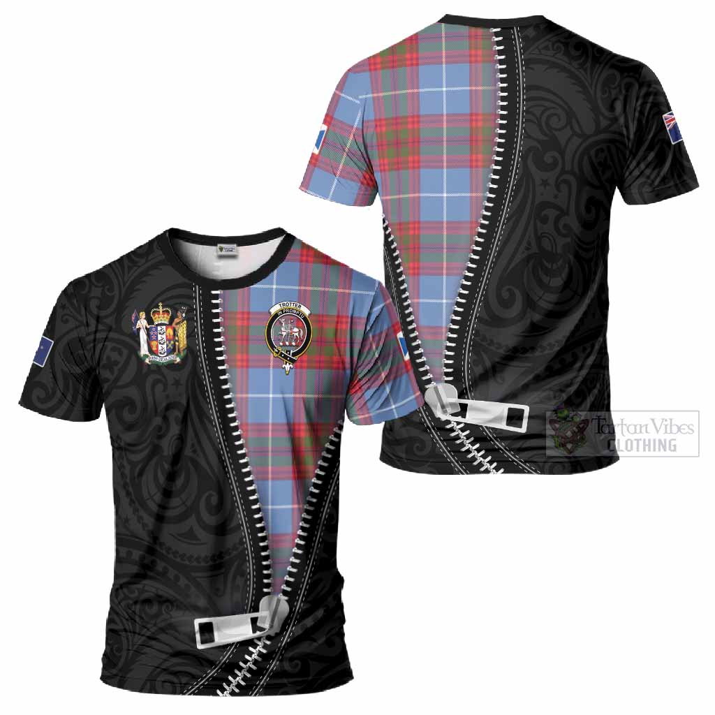 Trotter Tartan T-Shirt New Zealand Pattern Unique Zipper Stylized