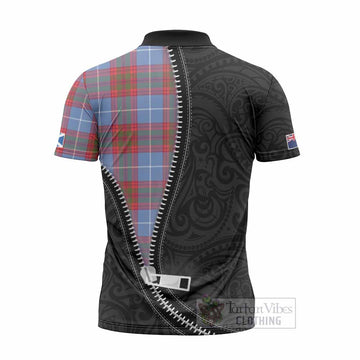 Trotter Tartan Zipper Polo Shirt New Zealand Pattern Unique Zipper Stylized