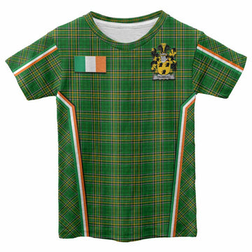 Trumbull Irish Clan Coat of Arm Tartan Kid T-shirt Flag Style