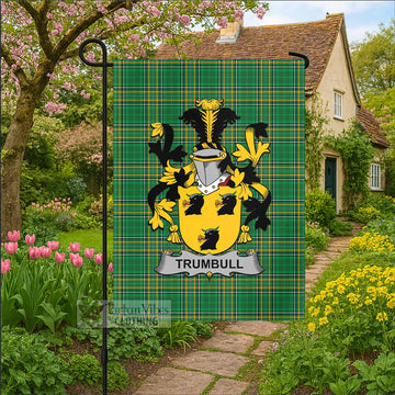 Trumbull Irish Clan Tartan Flag with Coat of Arms