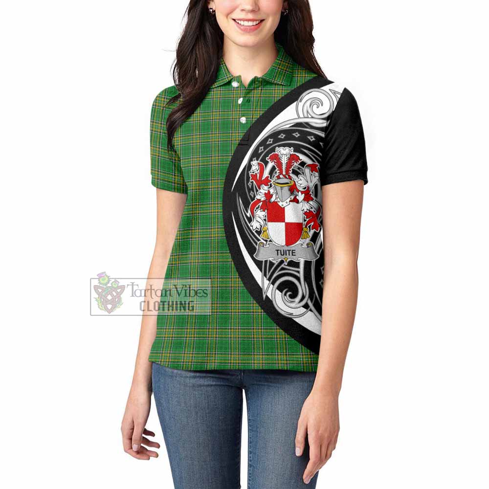 Tuite Irish Clan Women's Polo Shirt Celtic Circle Style - Tartan Vibes Clothing