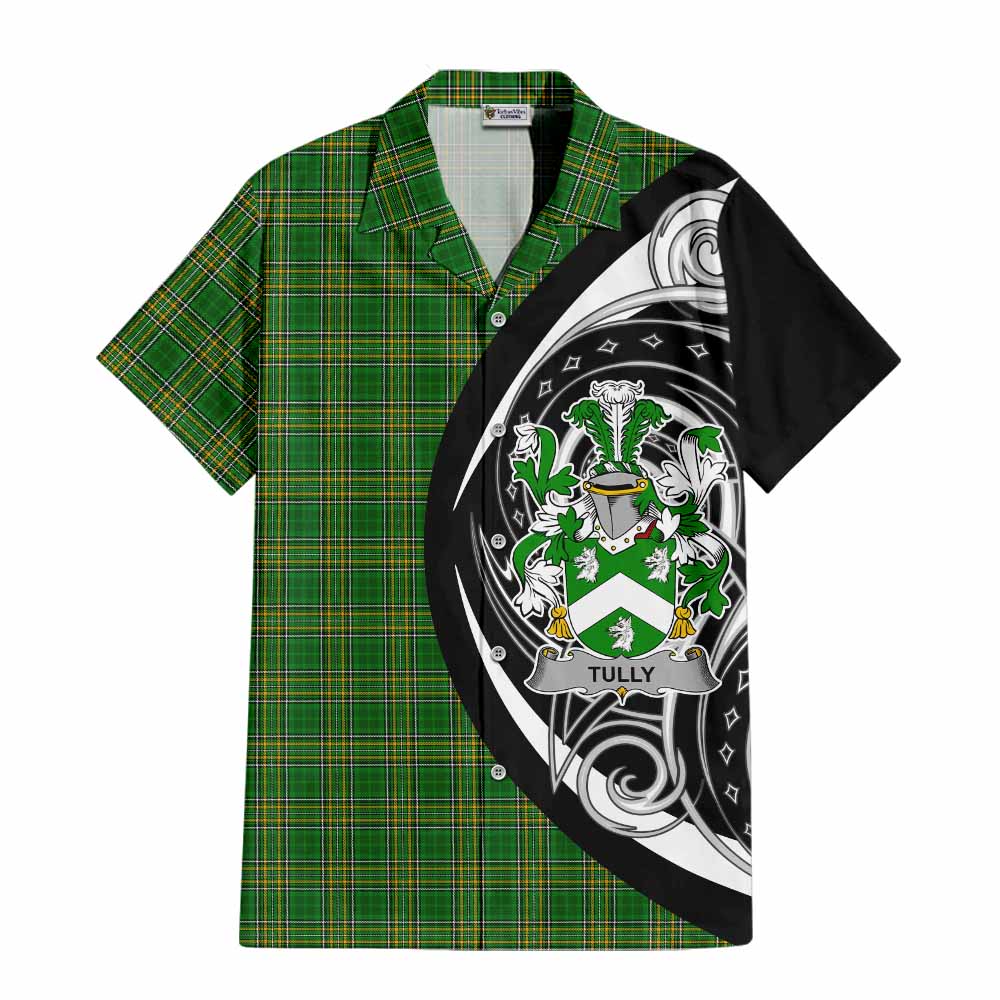 Tartan Vibes Clothing Tully Irish Clan Short Sleeve Button Shirt Celtic Circle Style
