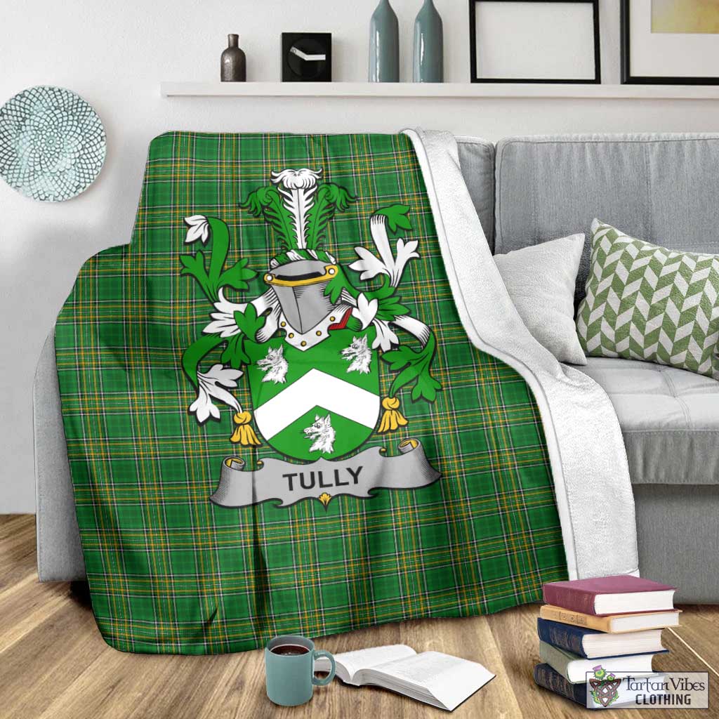 Tully Irish Clan Tartan Blanket with Coat of Arms - Tartan Vibes Clothing