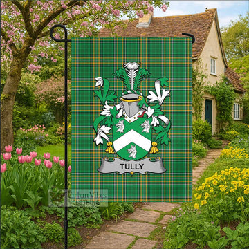 Tully Irish Clan Tartan Garden Flag with Coat of Arms