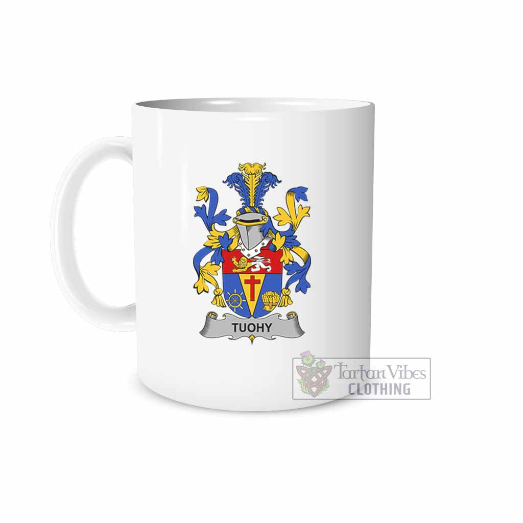Tuohy Irish Clan Coat of Arms Ceramic Mug White - 2D-tartanvibesclothing