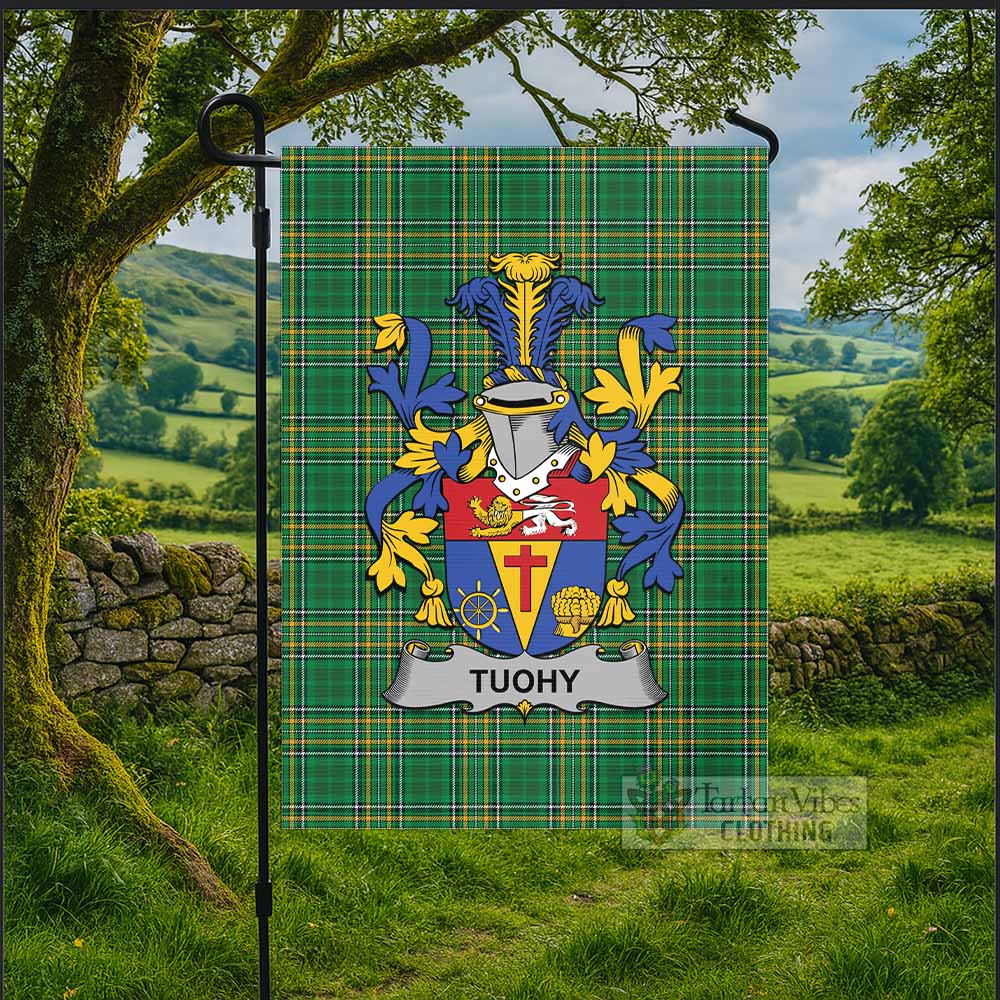 Tuohy Irish Clan Tartan Flag with Coat of Arms