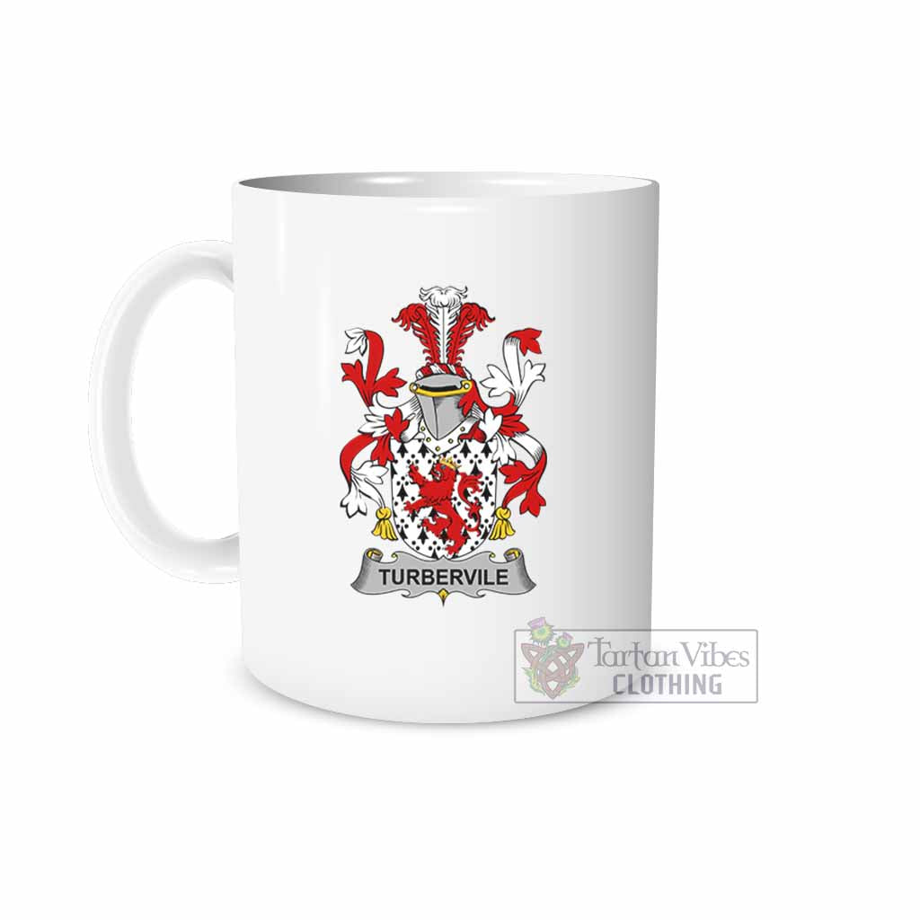 Tartan Vibes Clothing Turbervile Irish Clan Coat of Arms Ceramic Mug
