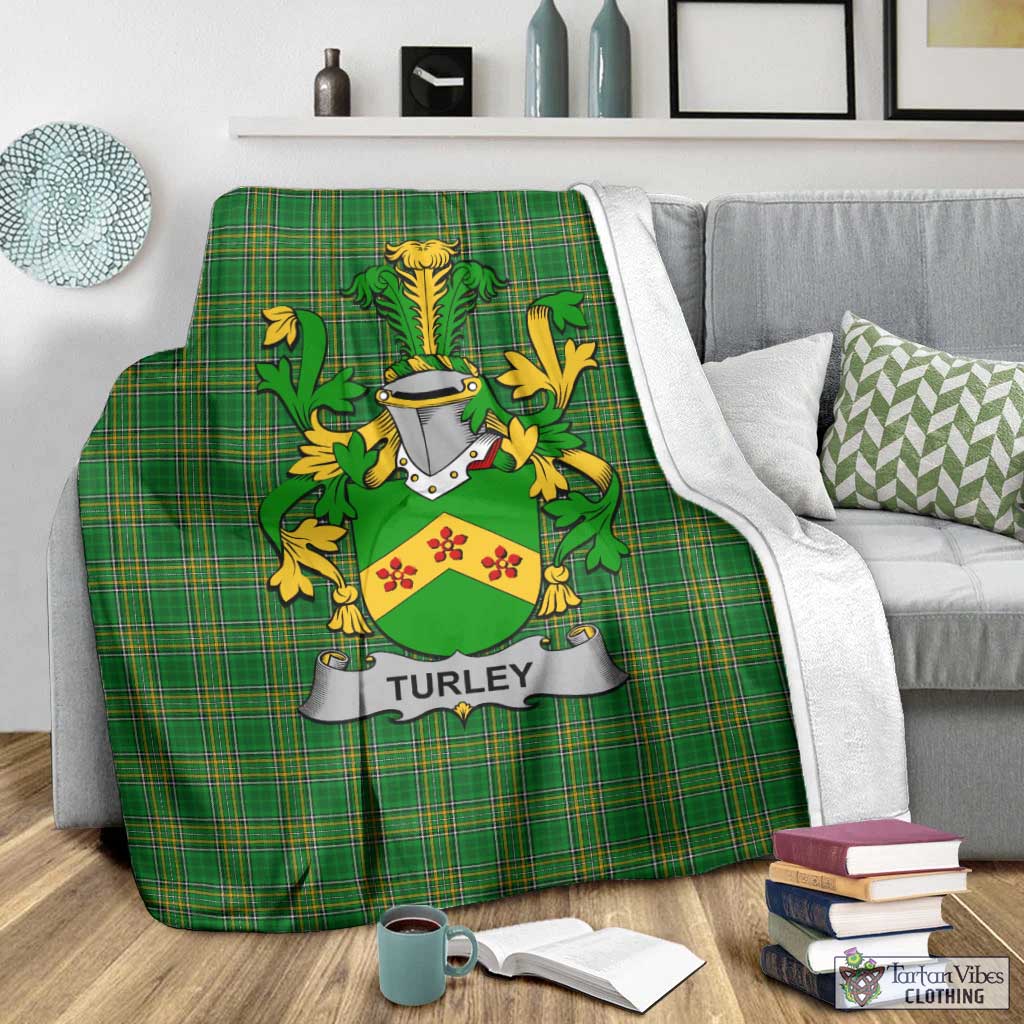 Turkey Irish Clan Tartan Blanket with Coat of Arms - Tartan Vibes Clothing