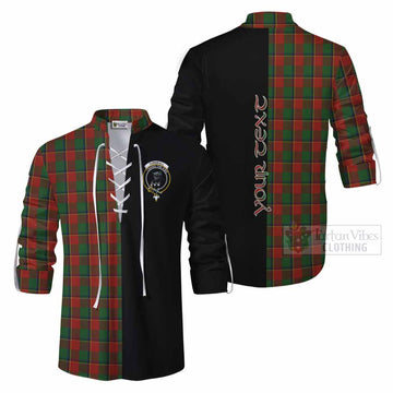 Tartan Vibes Clothing Turnbull Tartan Ghillie Kilt Shirt with Family Crest and Half Of Me Style