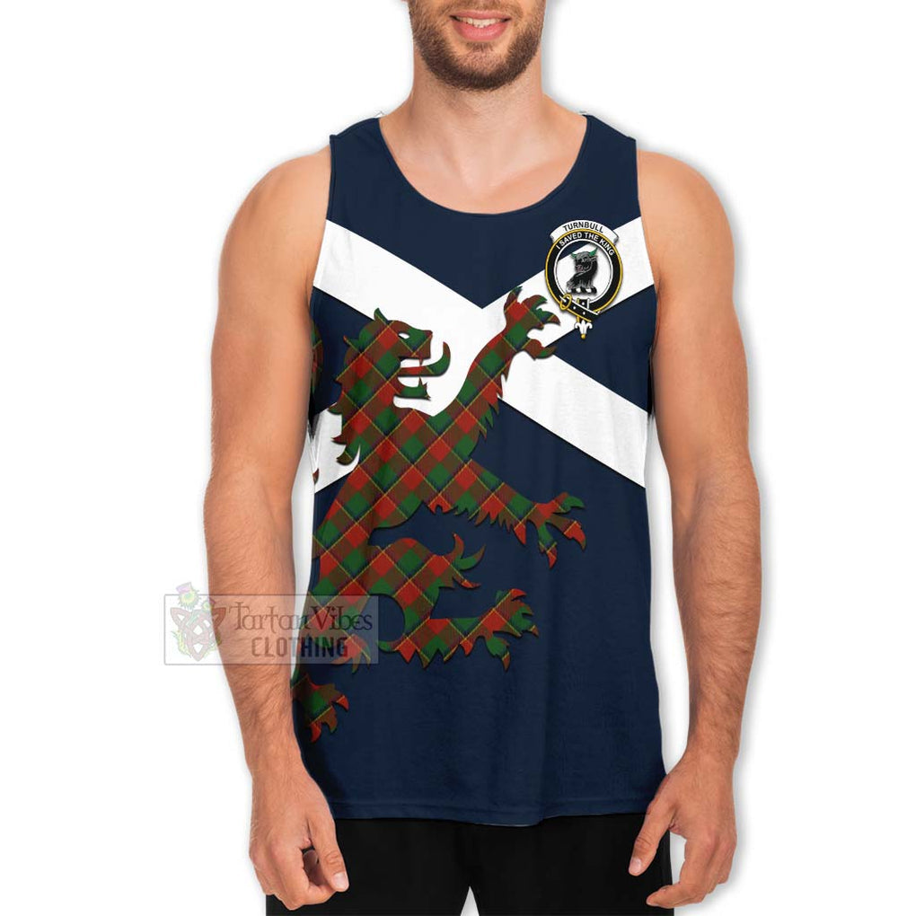 Tartan Vibes Clothing Turnbull Tartan Lion Rampant Men's Tank Top – Proudly Display Your Heritage with Alba Gu Brath and Clan Name