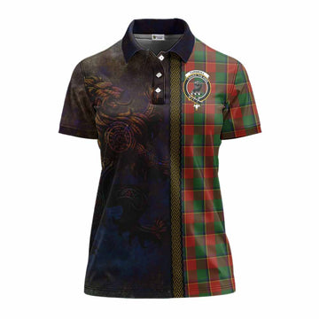Turnbull Tartan Family Crest Women's Polo Shirt Alba Gu Brath Be Brave Lion Ancient Style