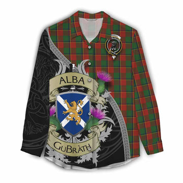 Turnbull Tartan Family Crest Women's Casual Shirt Lion Rampant Royal Thistle Shield Celtic Inspired