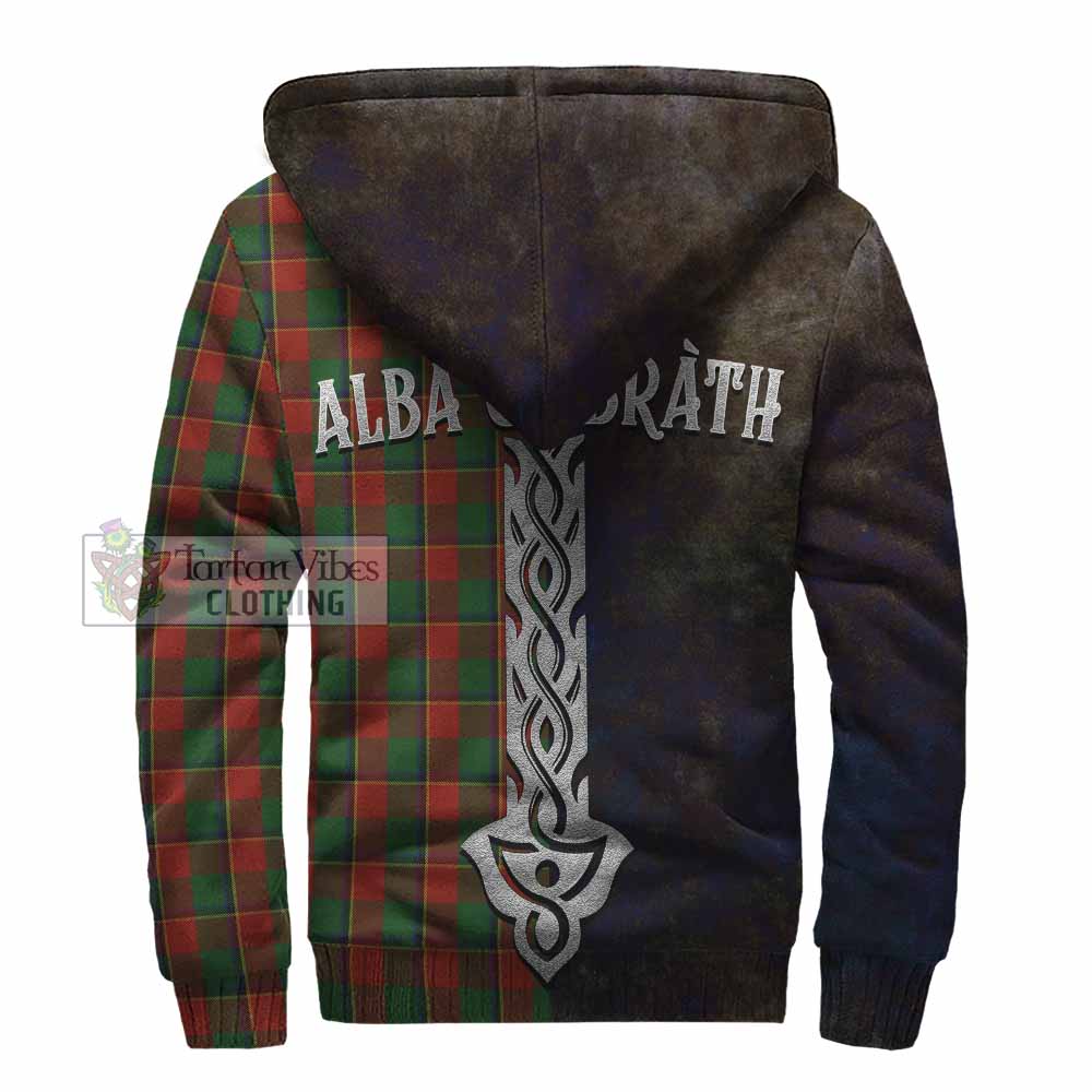Tartan Vibes Clothing Turnbull Tartan Family Crest Sherpa Hoodie Alba Gu Brath Be Brave Lion Ancient Style